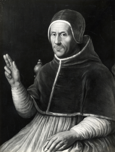 103824 Portret van Adriaan Florisz. Boeyens, geboren Utrecht 2 maart 1459, proost van de St.-Salvatorkerk, kanunnik van ...